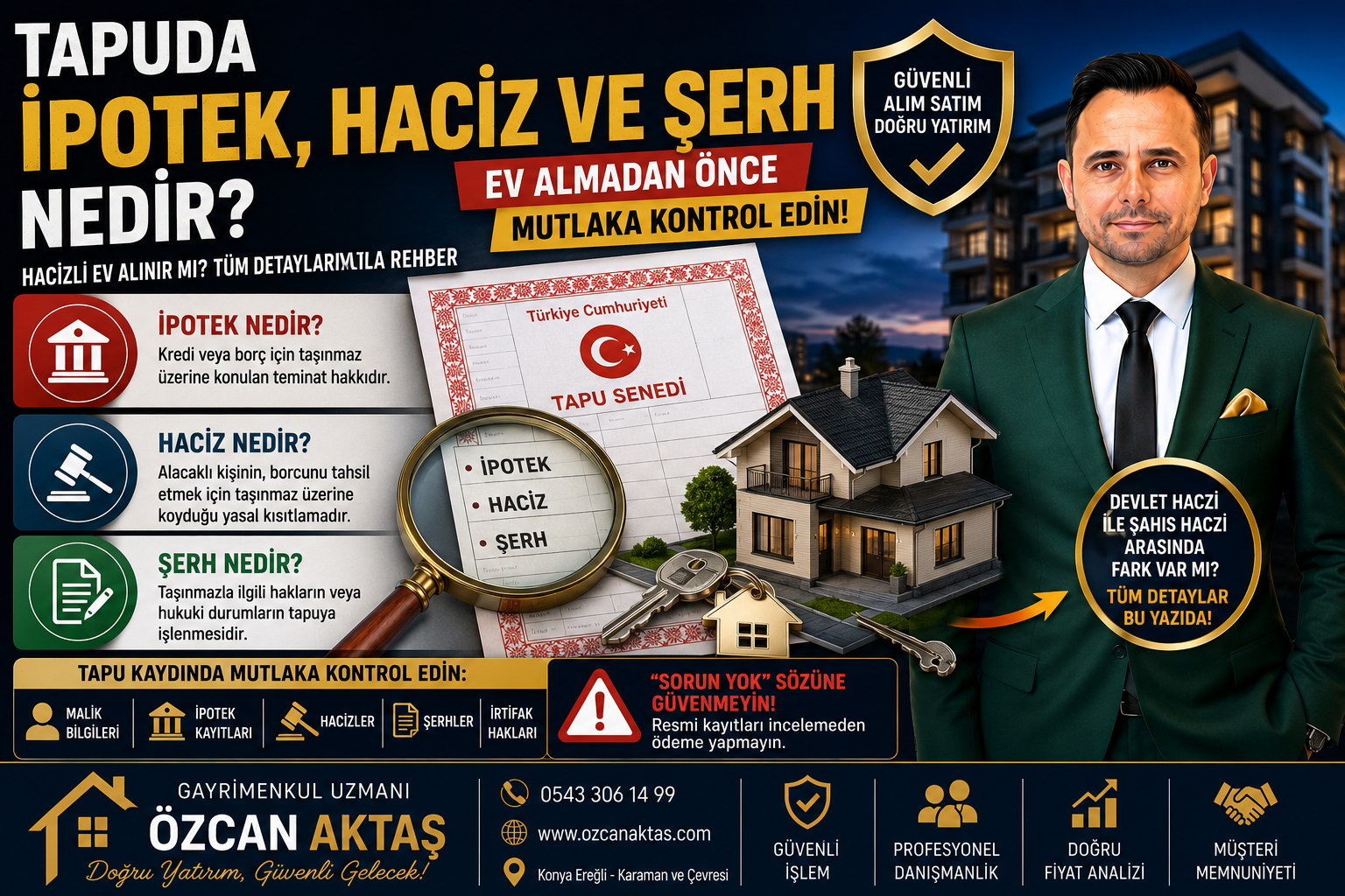 Tapu'da haciz, şerh ve ipotek nedir?