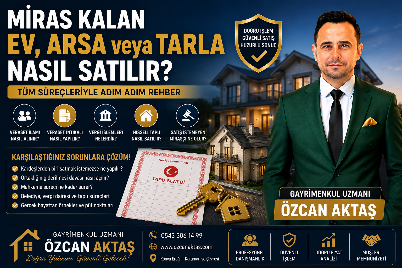 Miras kalan gayrimenkul satışı ile ilgili bilgiler - Özcan AKTAŞ Gayrimenkul