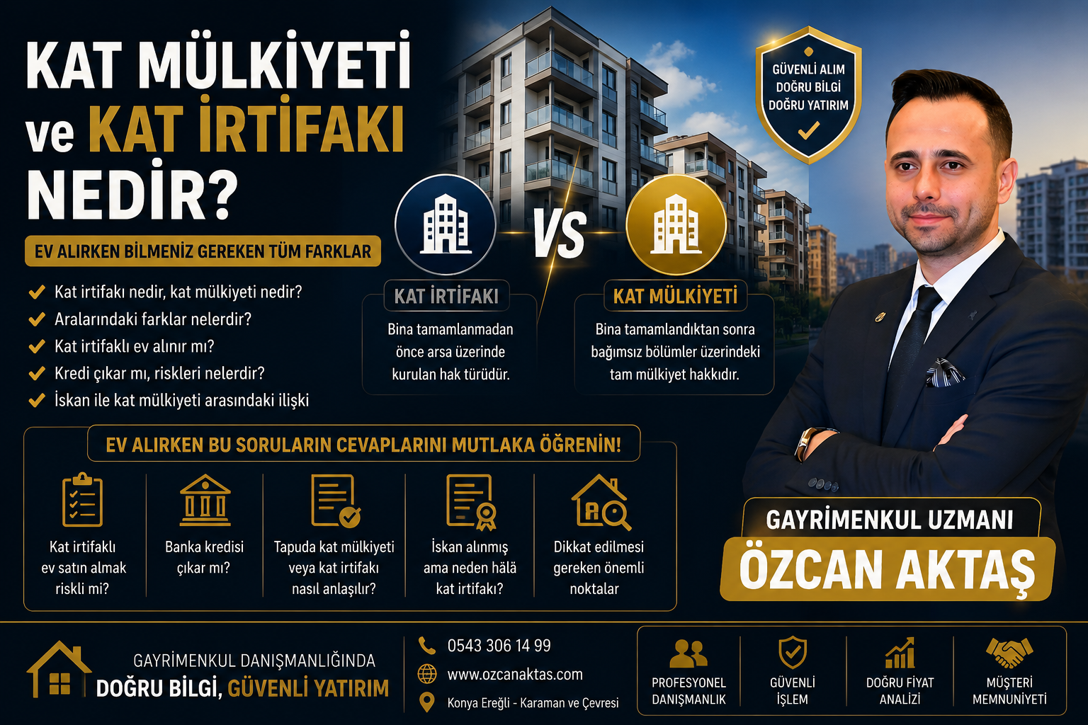 Kat irtifakı ve kat mülkiyeti arasındaki farklar.