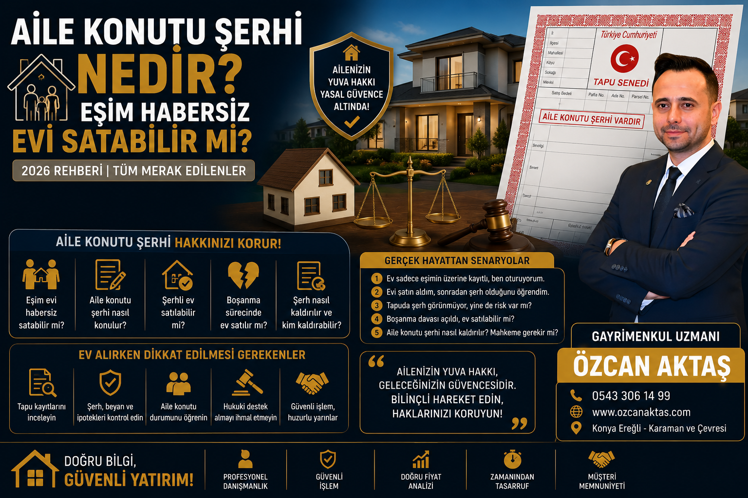 Aile konutu şerhi - Özcan AKTAŞ Gayrimenkul