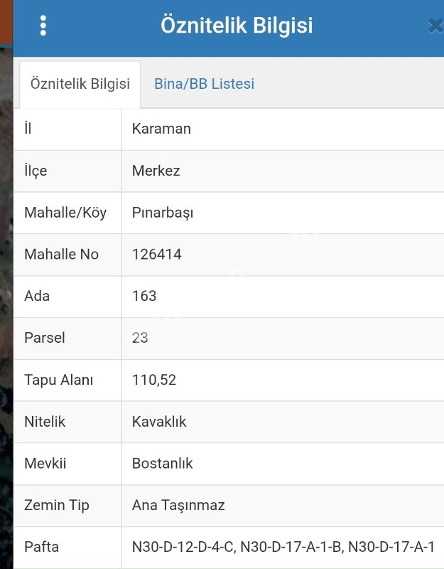 Karaman Satılık Tarla - Fotoğraf 3