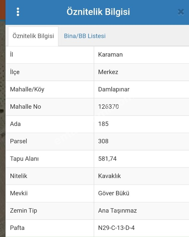 Karaman Satılık Tarla - Fotoğraf 3