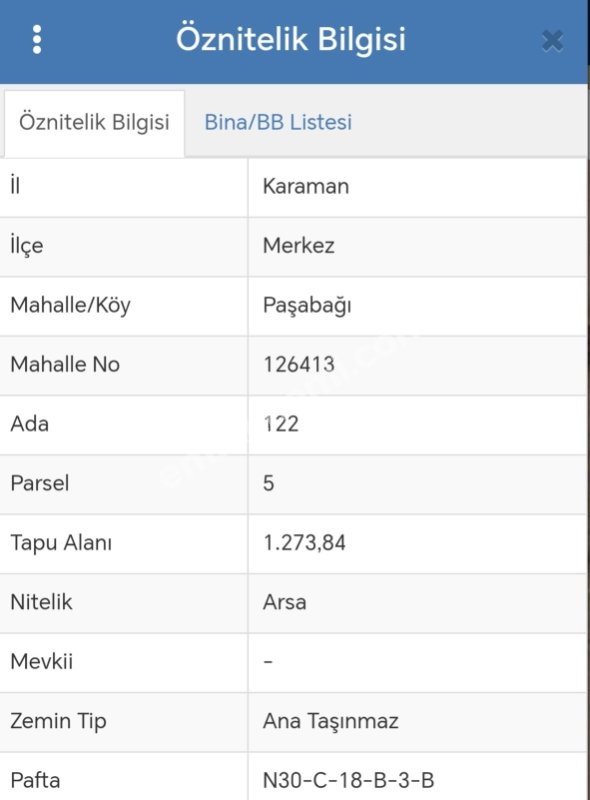 Karaman Satılık Konut Arsası - Fotoğraf 1