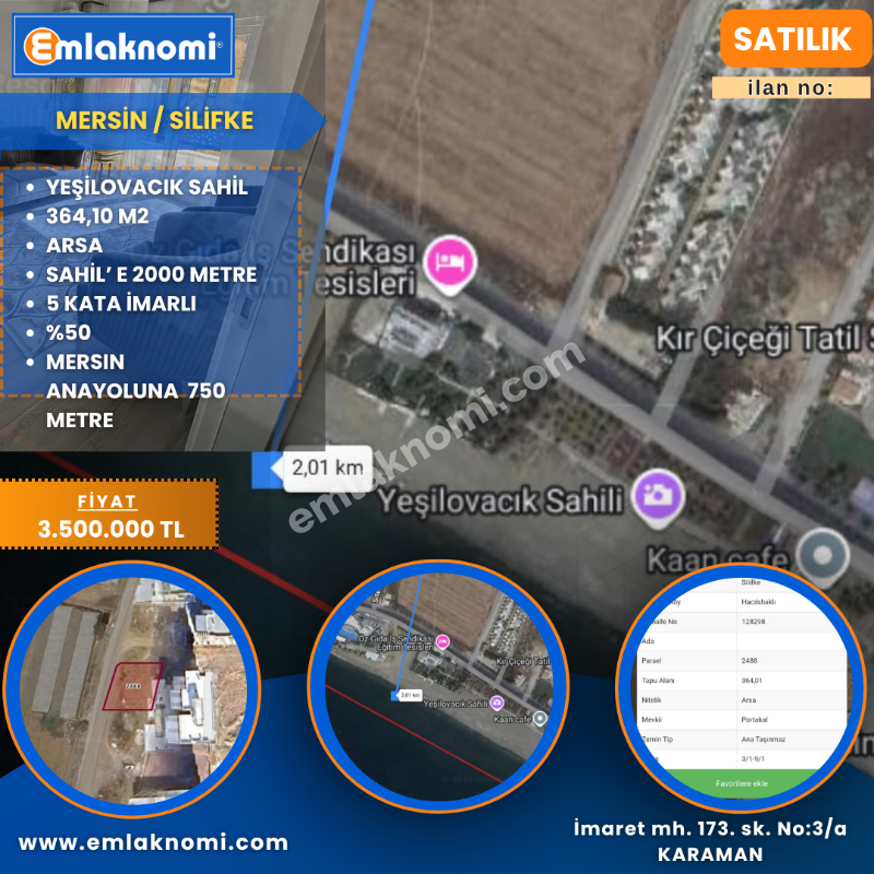 Mersin Yeşilovacık Mahallesi Satılık Konut Arsası - Fotoğraf 14