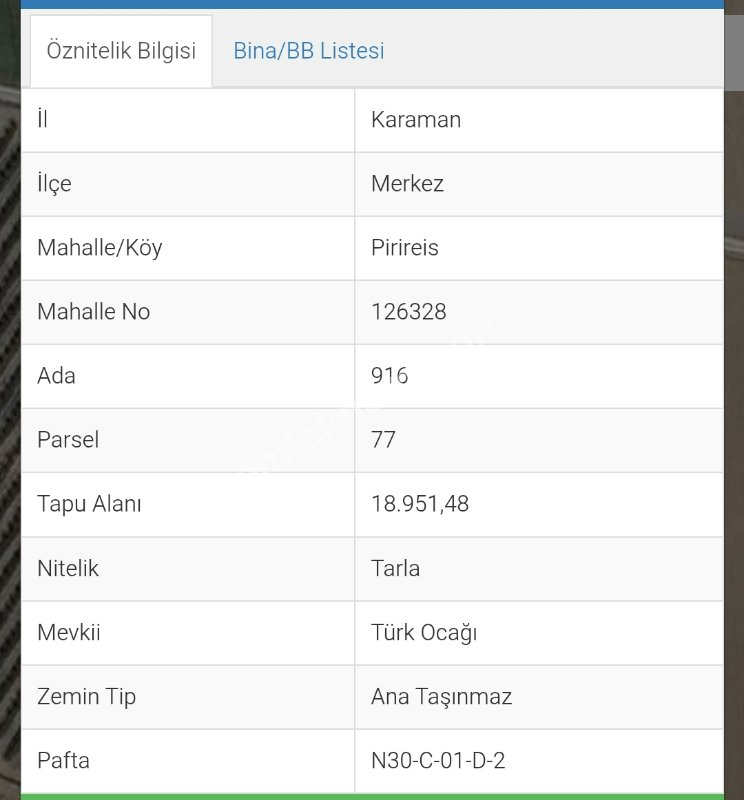 Karaman Pirireis Mahallesi Satılık Tarla - Fotoğraf 2