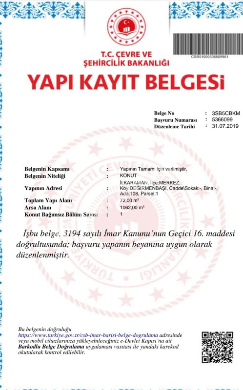 Karaman Satılık Konut Arsası