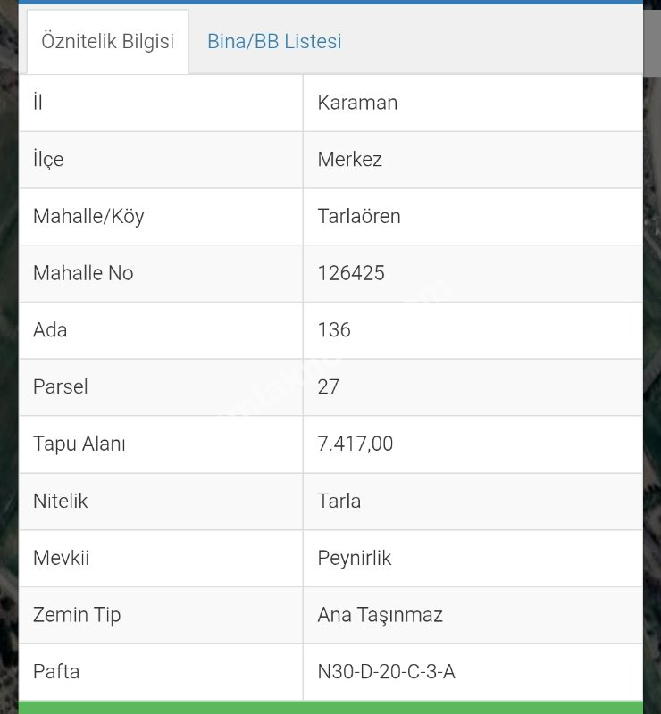 Karaman Satılık Tarla